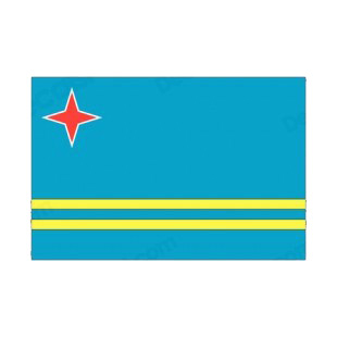 Aruba flag listed in flags decals.