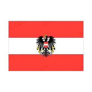 Austria flag listed in flags decals.
