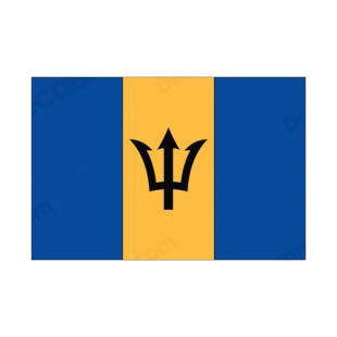 Barbados flag listed in flags decals.