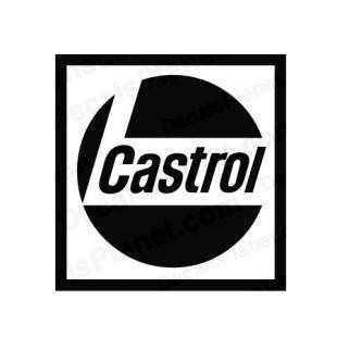 Castrol logo listed in famous logos decals.