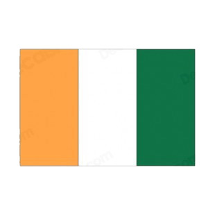 Cote d'Ivoire flag listed in flags decals.