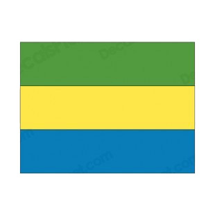 Gabon flag listed in flags decals.