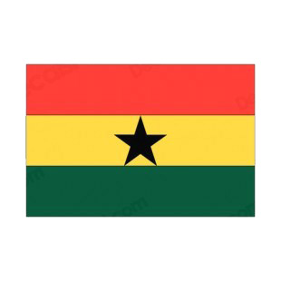 Ghana flag listed in flags decals.