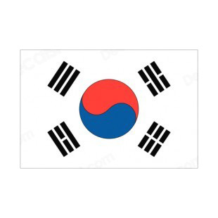 South Korea flag listed in flags decals.