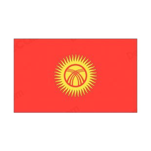 Kyrgyzstan flag listed in flags decals.
