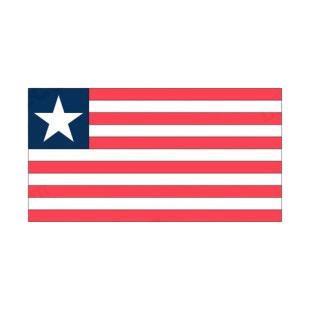 Liberia flag listed in flags decals.