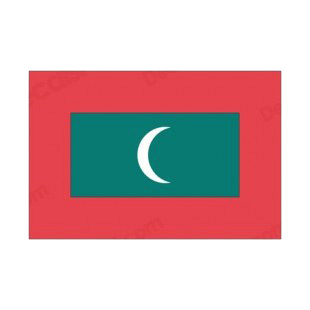 Maldives flag listed in flags decals.