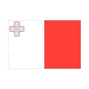 Malta flag listed in flags decals.
