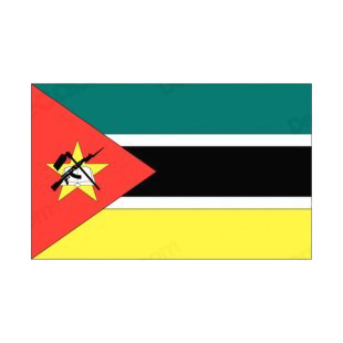 Mozambique flag listed in flags decals.