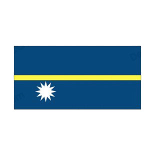 Nauru flag listed in flags decals.