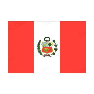 Peru flag listed in flags decals.