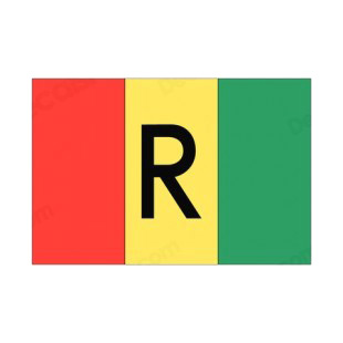 Rwanda flag listed in flags decals.