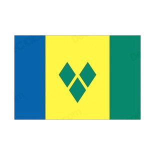 Saint Vincent and the Grenadines flag listed in flags decals.