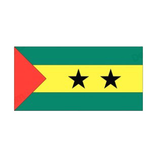 Sao Tome and Principe flag listed in flags decals.