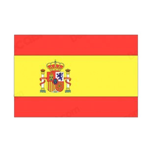 Spain flag listed in flags decals.