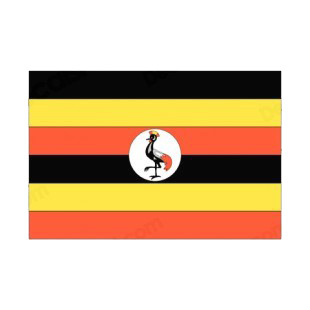 Republic of Uganda flag listed in flags decals.