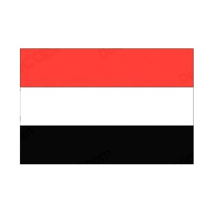 Yemen flag listed in flags decals.