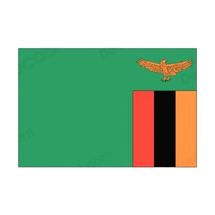 Republic of Zambia flag listed in flags decals.