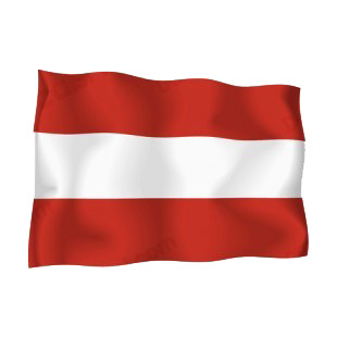 Austria waving flag listed in flags decals.