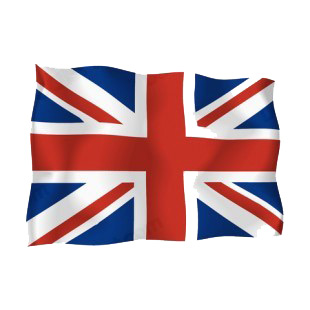 United Kingdom waving flag listed in flags decals.