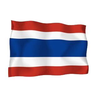 Thailand waving flag listed in flags decals.