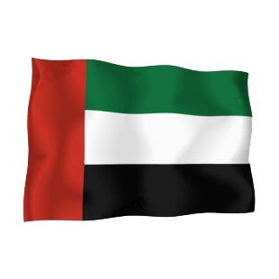 United Arab Emirates waving flag listed in flags decals.
