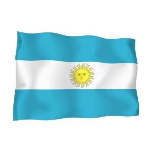 Argentina flag listed in flags decals.