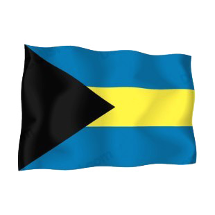 Bahamas waving flag listed in flags decals.