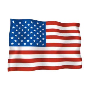 United States waving flag listed in flags decals.
