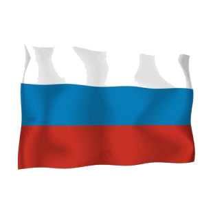 Russia waving flag listed in flags decals.