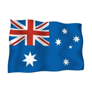 Australia waving flag listed in flags decals.