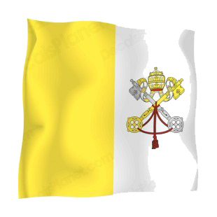 Vatican waving flag listed in flags decals.