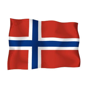 Norway waving flag listed in flags decals.