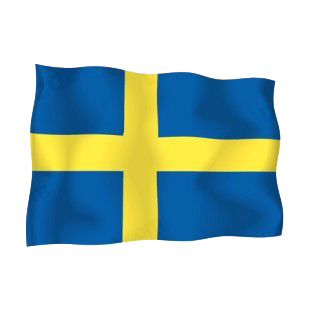 Sweden waving flag listed in flags decals.
