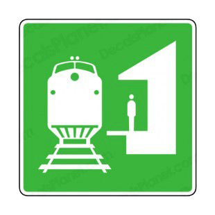Train station sign listed in road signs decals.