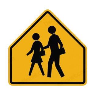 School zone warning sign listed in road signs decals.