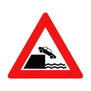 Cliff warning sign listed in road signs decals.