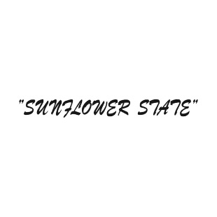 Sunflower state kansas state listed in states decals.