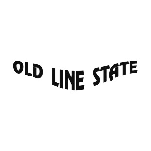 Old line state Maryland state listed in states decals.