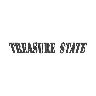 Treasure state Montana state listed in states decals.