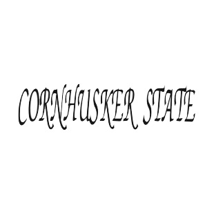 Cornhusker state Nebraska state listed in states decals.