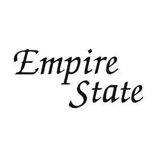 Empire state New York state listed in states decals.