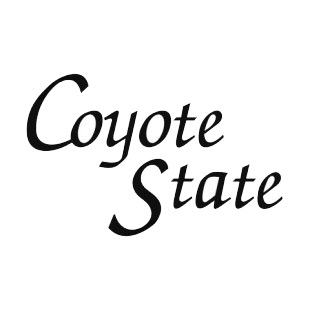 Coyote state South Dakota state listed in states decals.