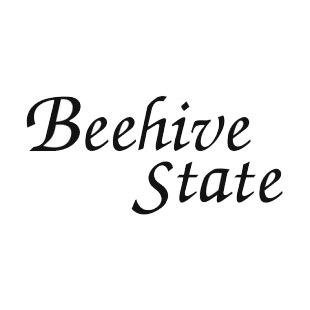 Beehive state Utah state listed in states decals.