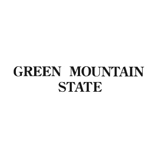 Green moutain state Vermont state listed in states decals.