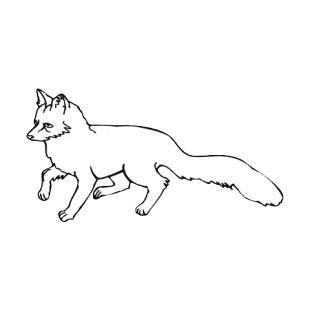 Fox walking listed in more animals decals.