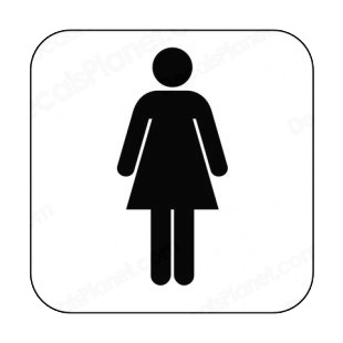 Women toilet sign  listed in other signs decals.