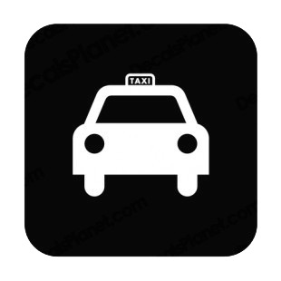 Taxi sign listed in other signs decals.