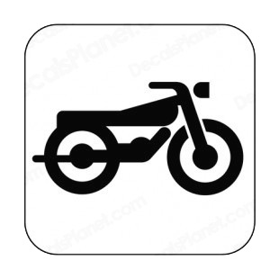 Motorcycle sign  listed in other signs decals.