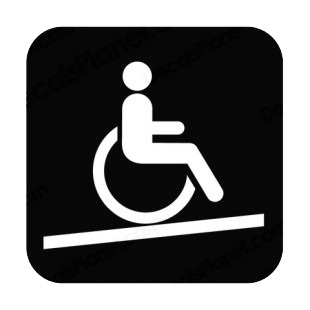Handicap ramp sign listed in other signs decals.